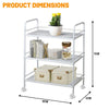 3/4 Tier Slim Kitchen Food Storage Trolley Cart Rack Tray Shelf Rolling Wheel