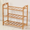 3/4/5 Tier Bamboo Wooden Shoe Rack Organiser Plant Stand Storage Shelf Unit