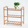 3/4/5 Tier Bamboo Shoe Rack Organiser Wooden Storage Shelves Stand Shelf Unit UK
