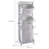 Mobile Laundry Basket 2/3 Tier Compact Laundry Hamper Sorter Cart Clothes Sorter