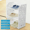3/4/7 Tier Shoes Storage Cabinet White Door Organiser Shelf Rack Stand Unit New
