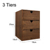 Rustic Wooden Chest Drawers Storage Organizer Small Trinket Box Desktop Cabinet