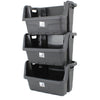 Stackable Plastic Storage Boxes Recycle Bin Baskets Indoor Outdoor Garden Garage