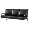 1/2/3 Seater Faux Leather Sofa Armchairs Couches Livingroom Black Brown Modern