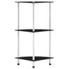 2/3 Tier Glass Shelf Unit Clear Modern Storage Display Side Table Furniture