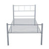 Simple Metal Bed Frame 3ft Single 4ft6 Double Size Solid Bedstead Base Headboard