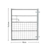 Galvanised Metal Field Farm Entrance Half Mesh Security Gate Fence Various Size