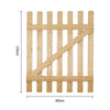 Outdoor Garden Picket Fence Gate Pine Wood Fencing Gate with Latch Screw Fitting