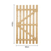 Outdoor Garden Picket Fence Gate Pine Wood Fencing Gate with Latch Screw Fitting