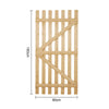 Outdoor Garden Picket Fence Gate Pine Wood Fencing Gate with Latch Screw Fitting