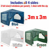 Gazebo Party Tent Marquee 3x3m Waterproof PVC Garden PE Outdoor Wedding Canopy