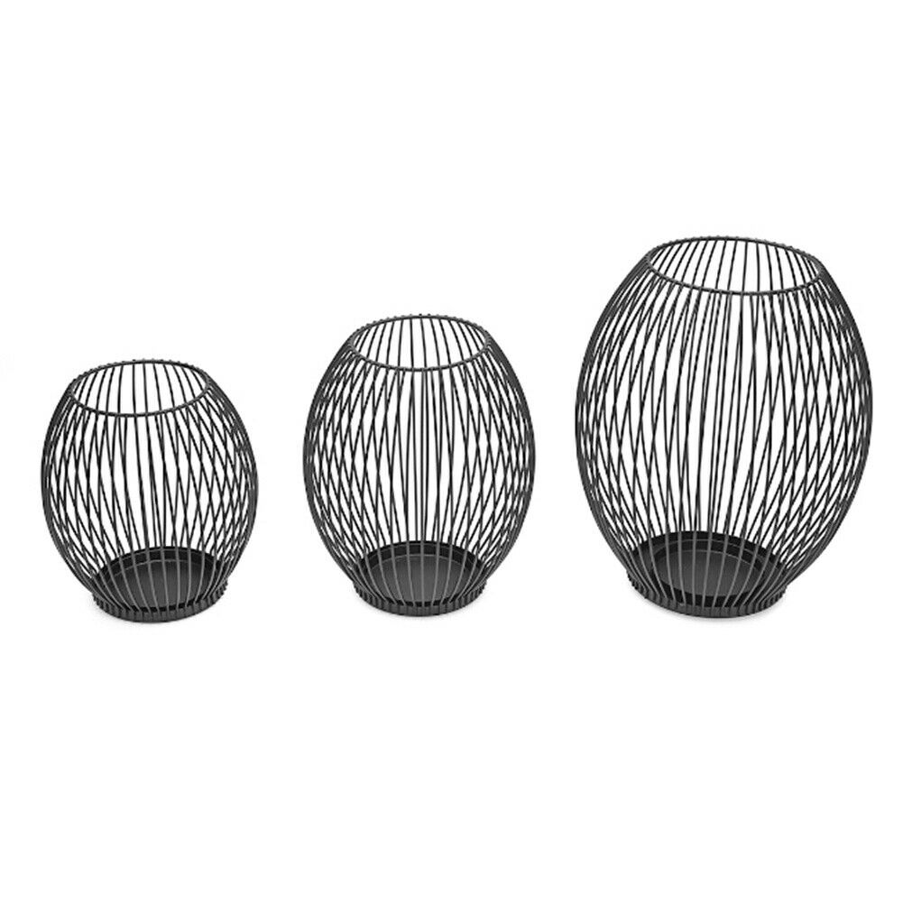Romantic Metal Cage Table Lamp 2pcs Battery Powered LED Night Lights Candlestick
