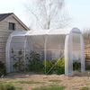 Walk-in Poly Tunnel Green House Galvanized Frame Outdoor Garden Planting Shed XL