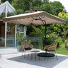 Garden Parasol Banana Cantilever Umbrella Crank Sun Shade Patio Outdoor W/ Base