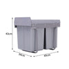 30L/40L Recycle Bin Pull Out Kitchen Cabinet Cupboard Waste Bin Integrated 430mm