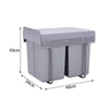 30L/40L Recycle Bin Pull Out Kitchen Cabinet Cupboard Waste Bin Integrated 430mm