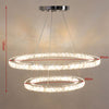 Dimmable Pendant LED Crystal Chandelier Circular Ceiling Light Living Room UK