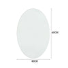 60/70cm Large Oval Wall Mounted Bathroom Mirror Makeup Dressing Mirror Frameless