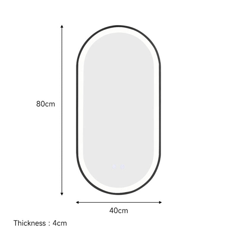 Wall Mounted IP44 LED Bathroom Mirror Modern lluminated Demister Touch Sensor