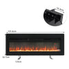 LED 40/50/60/70Inch Mounted Electric Fireplace Wall/Standing Fire Stove W/Remote