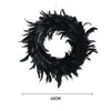 LED Devil Angel Feather Wreath With Light Halloween Party Hanging Front Door DIY