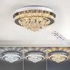 40cm Flush Mount Modern Round LED Ceiling Chandelier Crystal Light Lamp Pendant