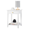 Bedside Table w/ Drawer Side Table Storage Cabinet Nightstand Bedroom Furniture