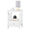 Bedside Table w/ Drawer Side Table Storage Cabinet Nightstand Bedroom Furniture