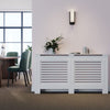 Radiator Cover White Unfinished Modern Traditional Wood Grill Cabinet Shelf MDF