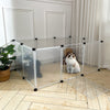 Pet Playpen Fence DIY Playpen Puppy Dog Cat Animal Cage Exercise Metal PP Indoor