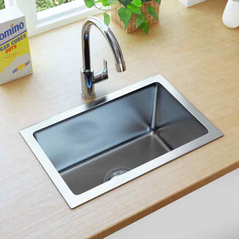Handmade Kitchen Sink Plumbing Utility Waste Basin Stainless Steel