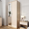 2 Door Wardrobe With Mirror High Gloss Large Storage 4 Colors Cupboard Furniture