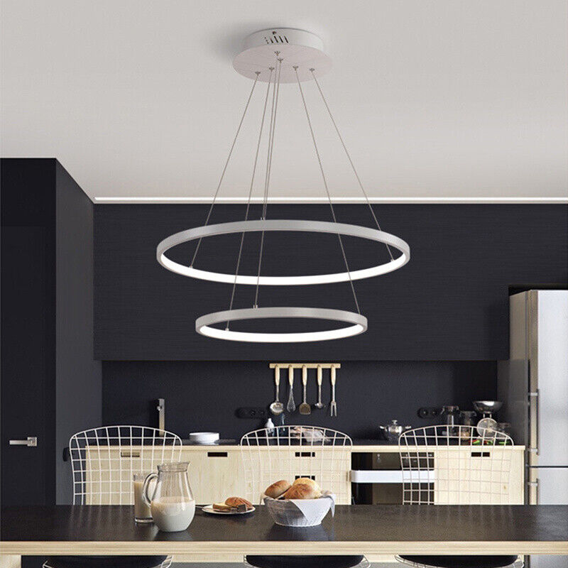 LED Pendant Light Ring Adjustable Lamp Ceiling Lights Decor Lighting Variable