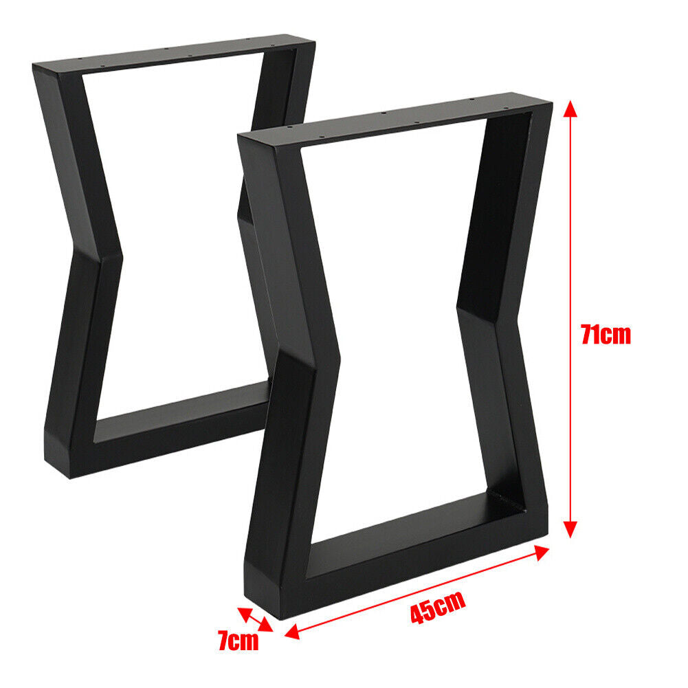 2X Metal Steel Legs Industrial Style Bench Dining Table Desk Legs Heavy Duty