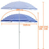 Garden Beach Patio Umbrella Parasol Sun Shade UV Protection Tilting 1.6m 1.8m