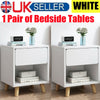 Single/Pair Bedroom Bedside Tables Cabinets Nightstand with 1 Drawer White