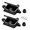 2/3 Way Outdoor Waterproof IP66 Underground Cable Connectors Junction Box Black