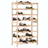 Wine Bottle Rack, 12-77 Bottle Rustic Wooden Storage Holder Display Stand Brown