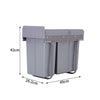 Integrated Recycle Bins Kitchen Cabinet 30/40L Pull Out Cupboard Mounted Base UK