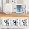 Mini Fridge with LED Mirror Portable Cooler Warmer Table Top Bedroom Makeup