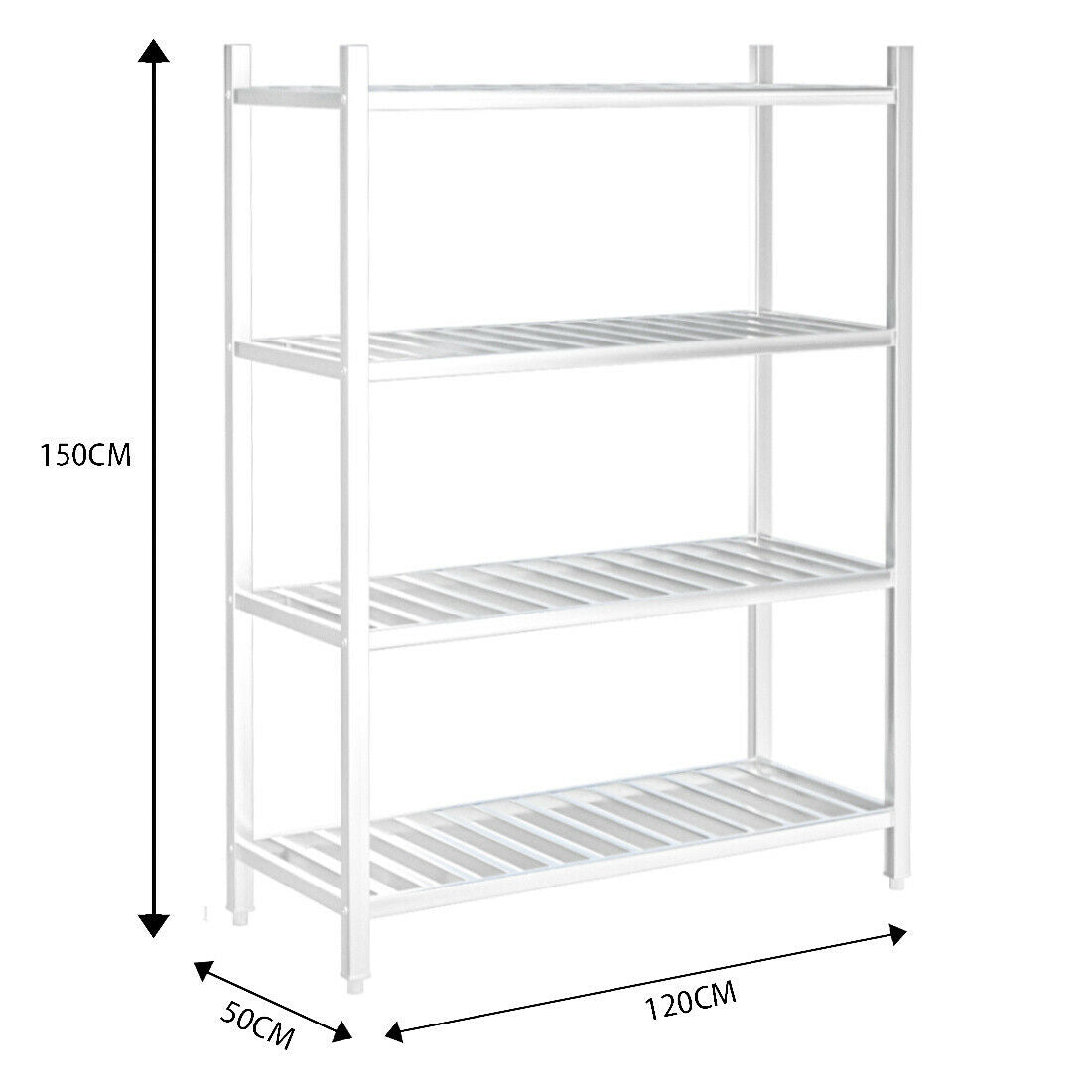 Stainless Steel Kitchen Shelf 90/150/180cm Commercial Shelving Unit Storage Rack