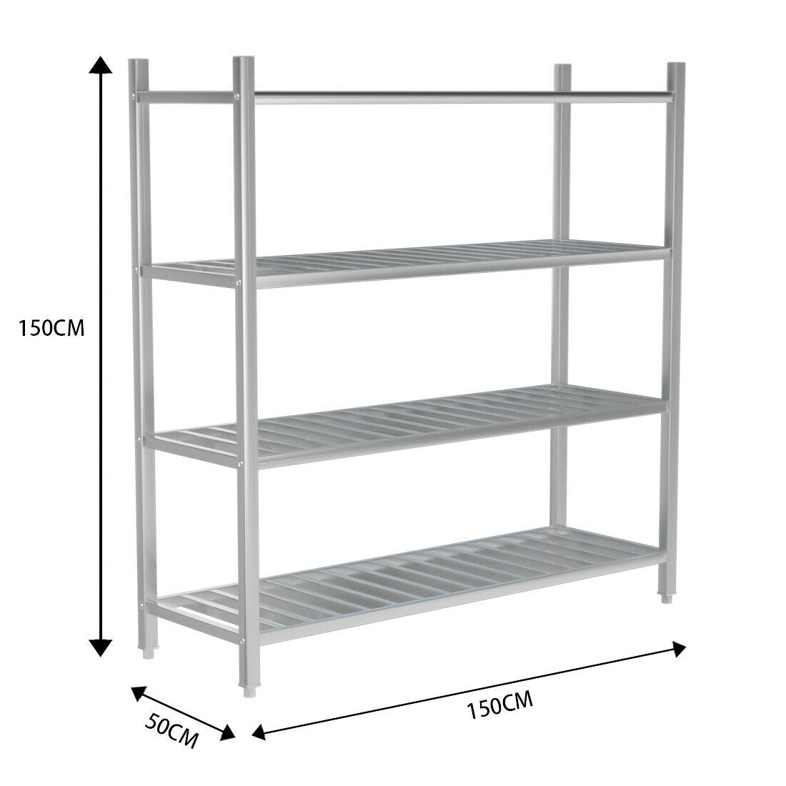 Stainless Steel Kitchen Shelf 90/150/180cm Commercial Shelving Unit Storage Rack