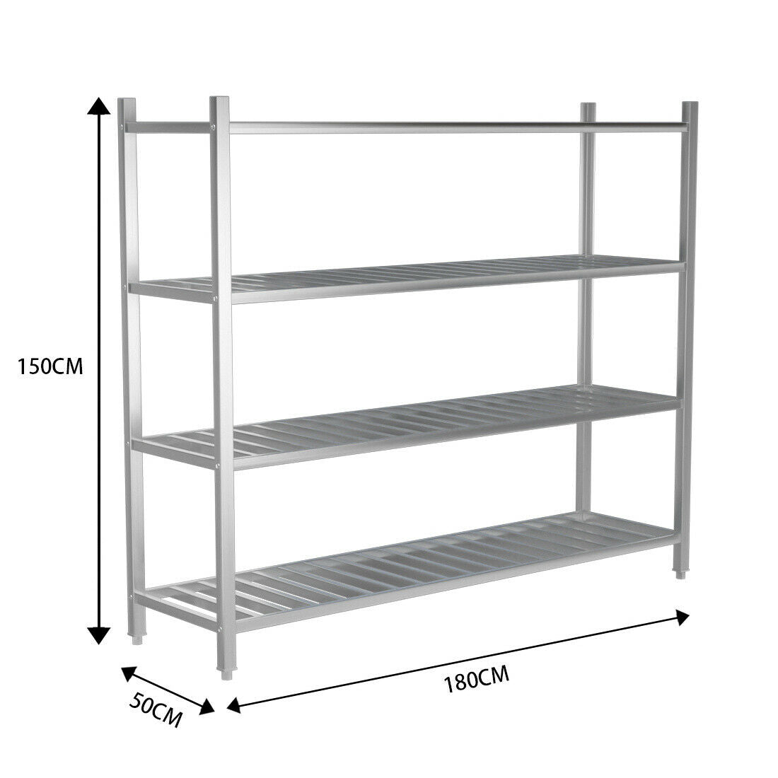 Stainless Steel Kitchen Shelf 90/150/180cm Commercial Shelving Unit Storage Rack