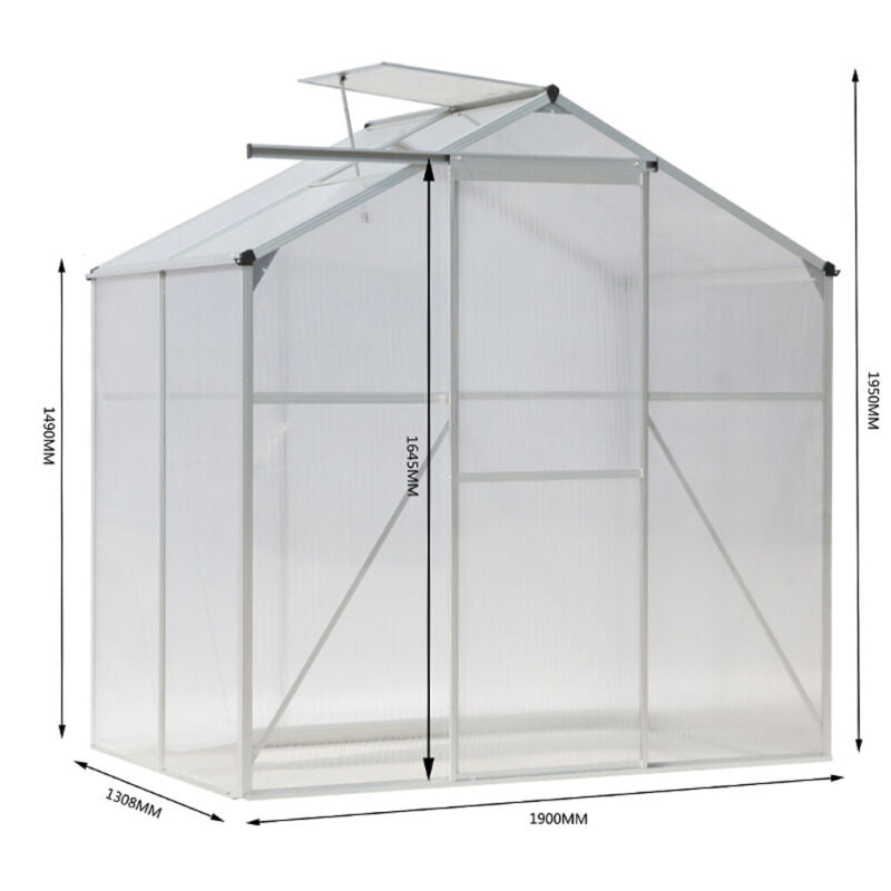 Outdoor Walk-In Greenhouse PVC Garden Plant Flower Grow Green House Aluminium