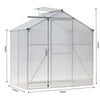 Outdoor Walk-In Greenhouse PVC Garden Plant Flower Grow Green House Aluminium