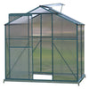 Modern Green UV Safe Garden Greenhouse Aluminium Frame +PE Board w/Sliding Door