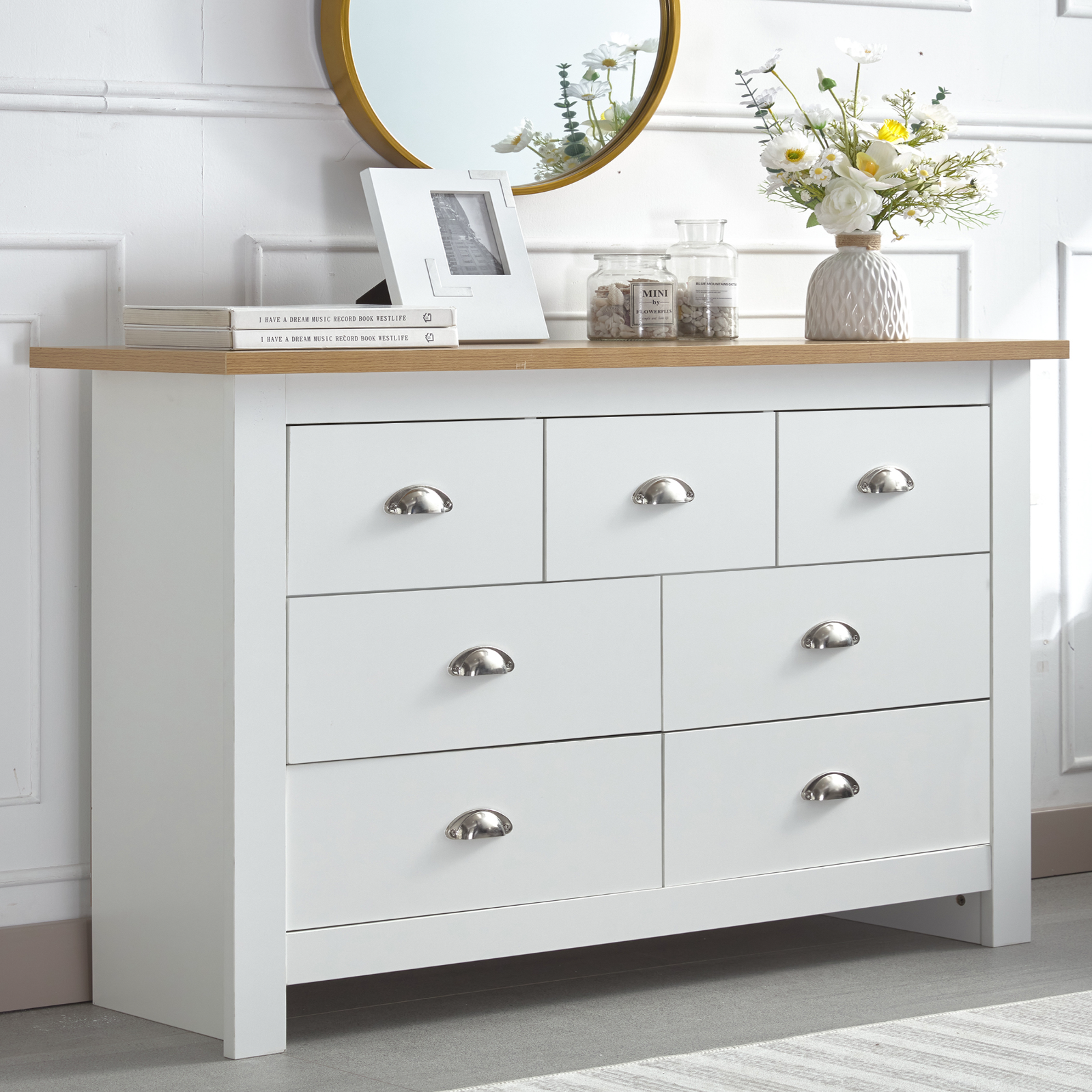 Modern Chest of Drawers Bedside Cabinet Wooden Storage Bedroom Furniture Home