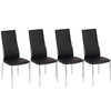 Kitchen Dining Table Chairs Modern Leisure Black Glass Unit Bar Metal Legs BPZH9