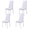 Dining Glass Table and 4 PU Chairs Set Kitchen Dinning Room Bistro Cafe Style UK