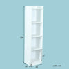 Corner Thin Home Storage Cabinet Display Bookcase Bookshelf Cubes Shelving Small